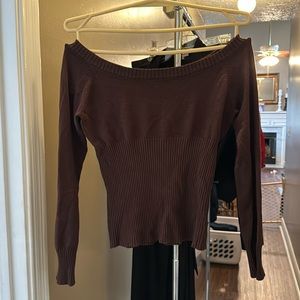 Off the shoulder light weight sweater